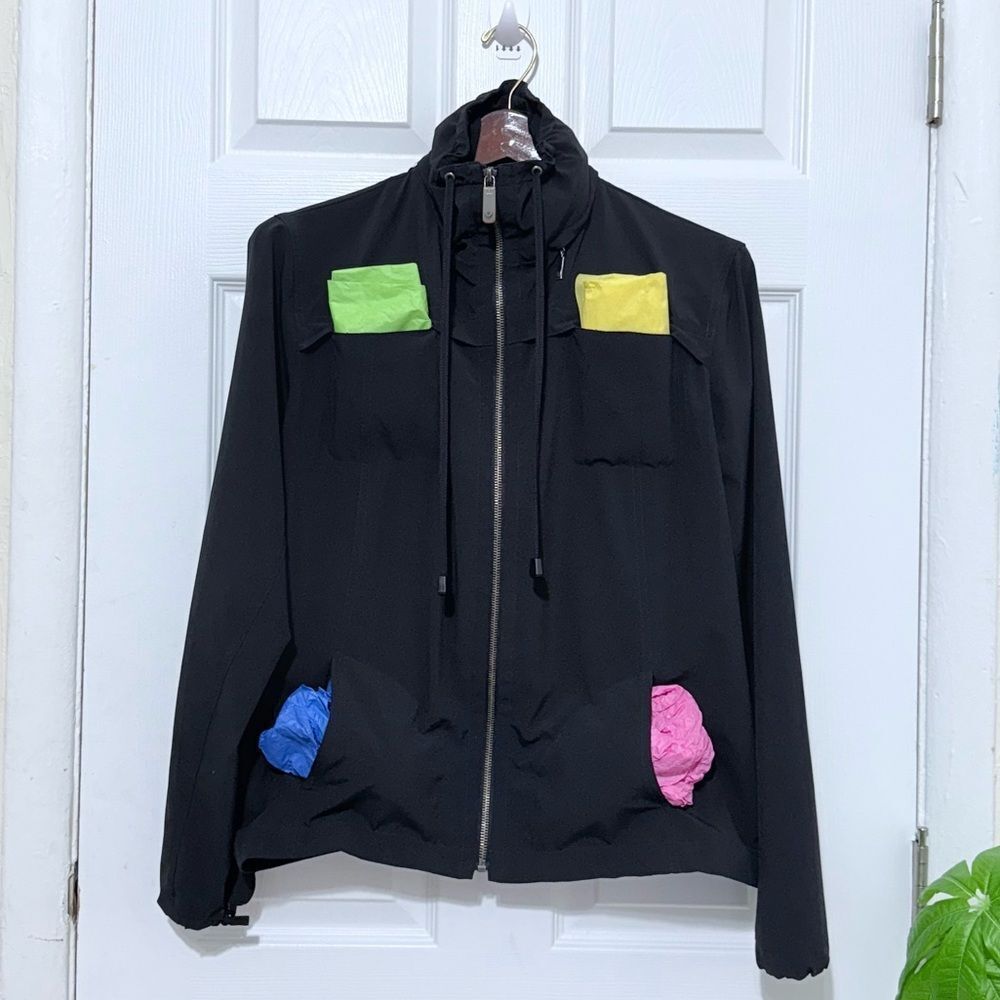 Zenergy by Chico’s Women’s Size 1 Stretch Zip-Up Jacket with Concealed Hood